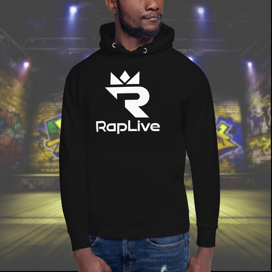 RapLive - White Logo - Hoodie