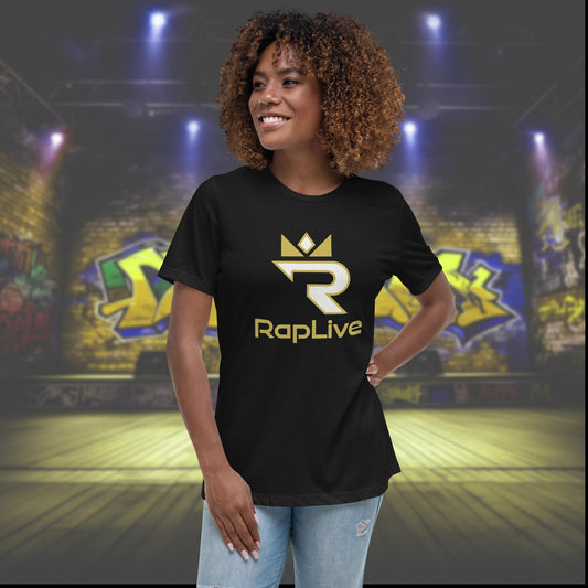 RapLive - Gold White Logo - Women's T-Shirt